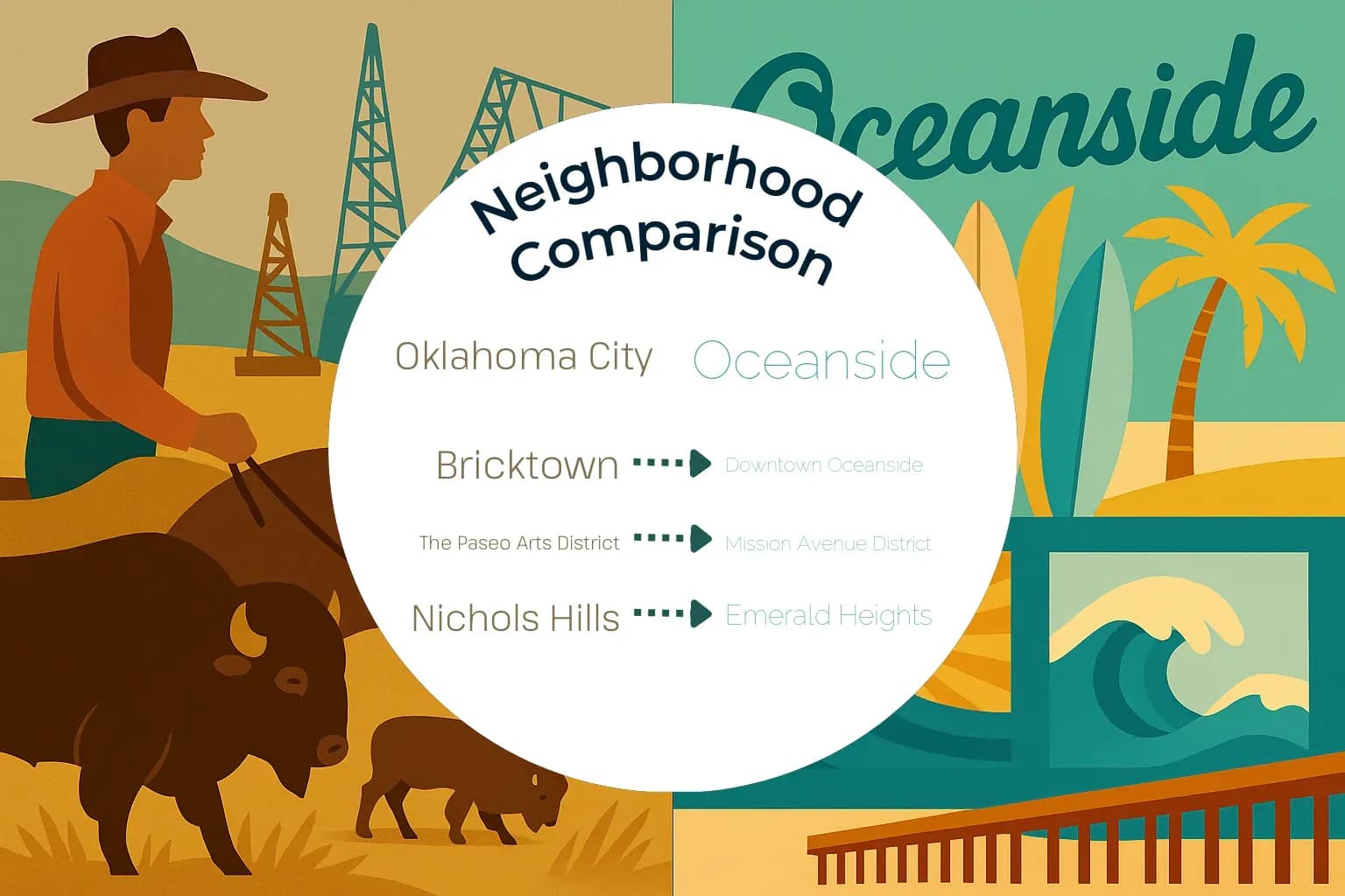 Oklahoma City vs Oceanside Neighborhood Comparison