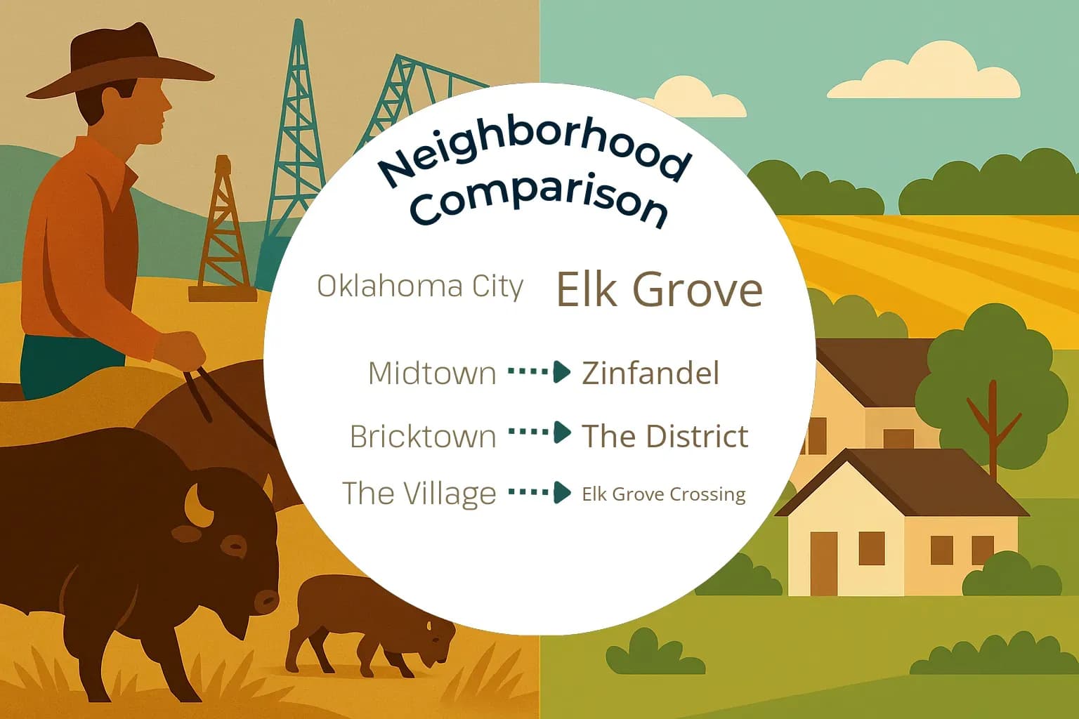 Oklahoma City vs Elk Grove Neighborhood Comparison