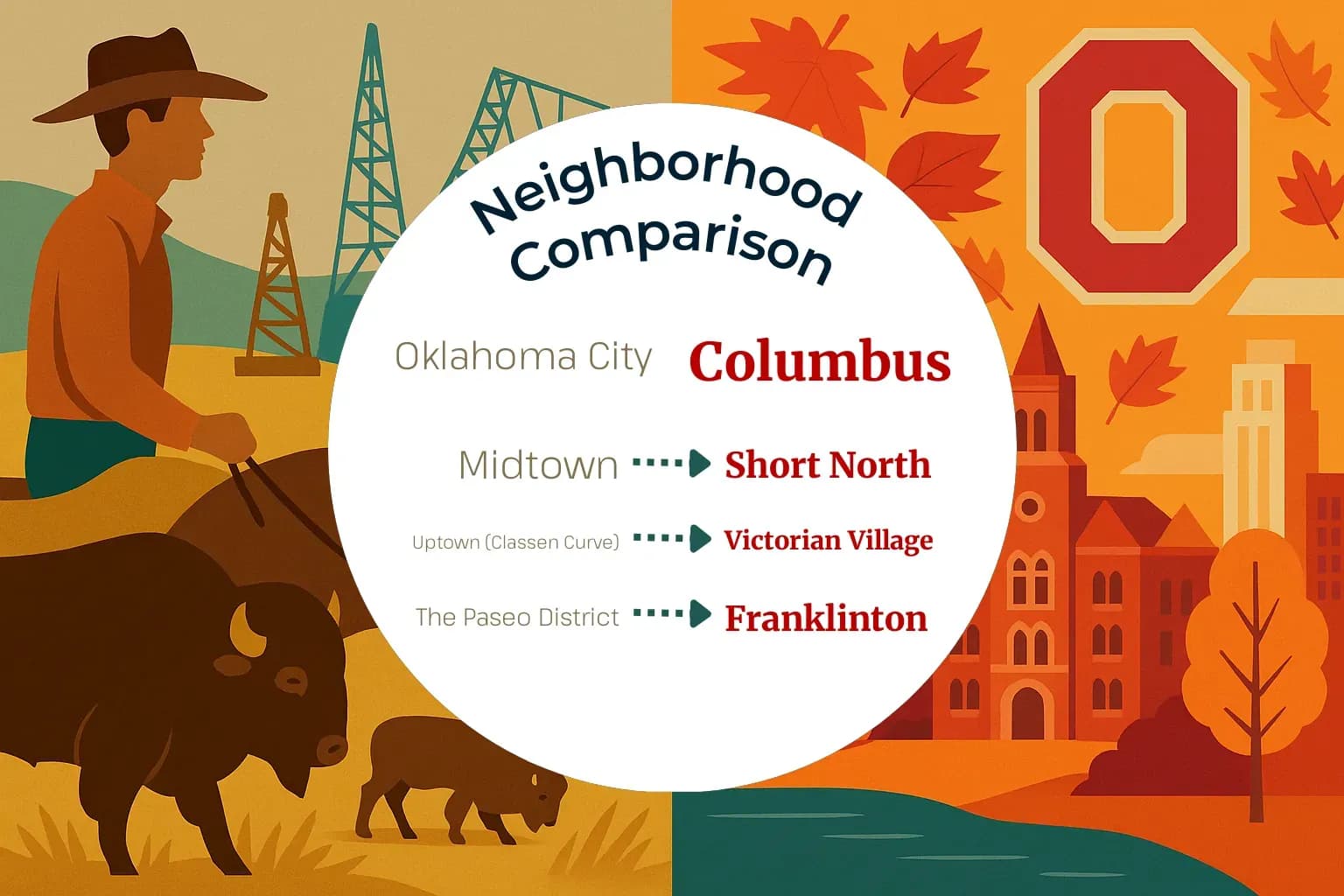 Oklahoma City vs Columbus Neighborhood Comparison