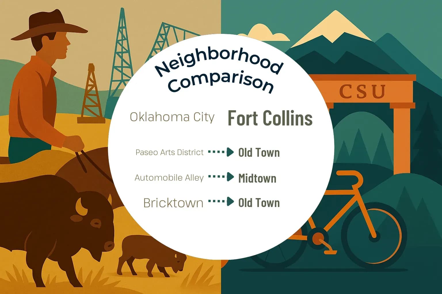 Oklahoma City vs Fort Collins Neighborhood Comparison