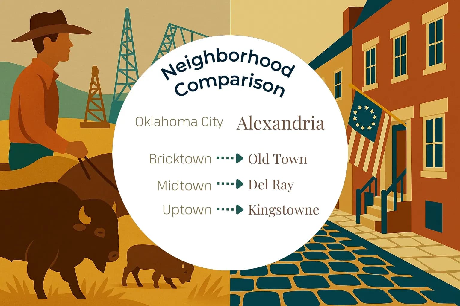 Oklahoma City vs Alexandria Neighborhood Comparison