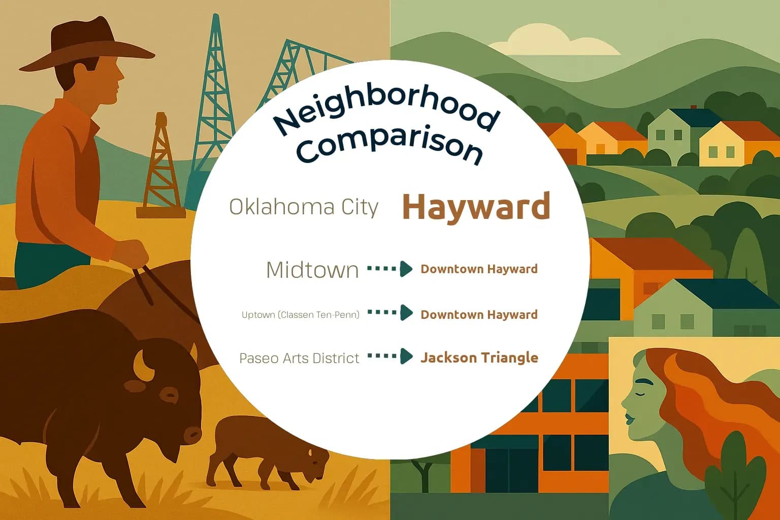 Oklahoma City vs Hayward Neighborhood Comparison