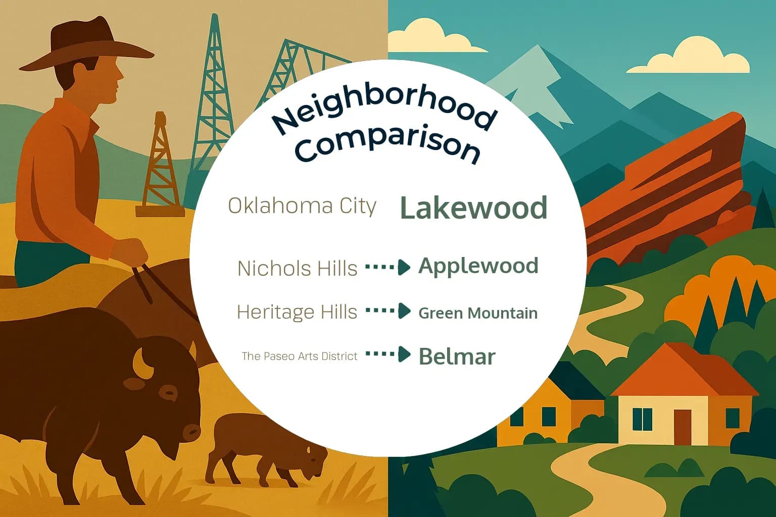 Oklahoma City vs Lakewood Neighborhood Comparison