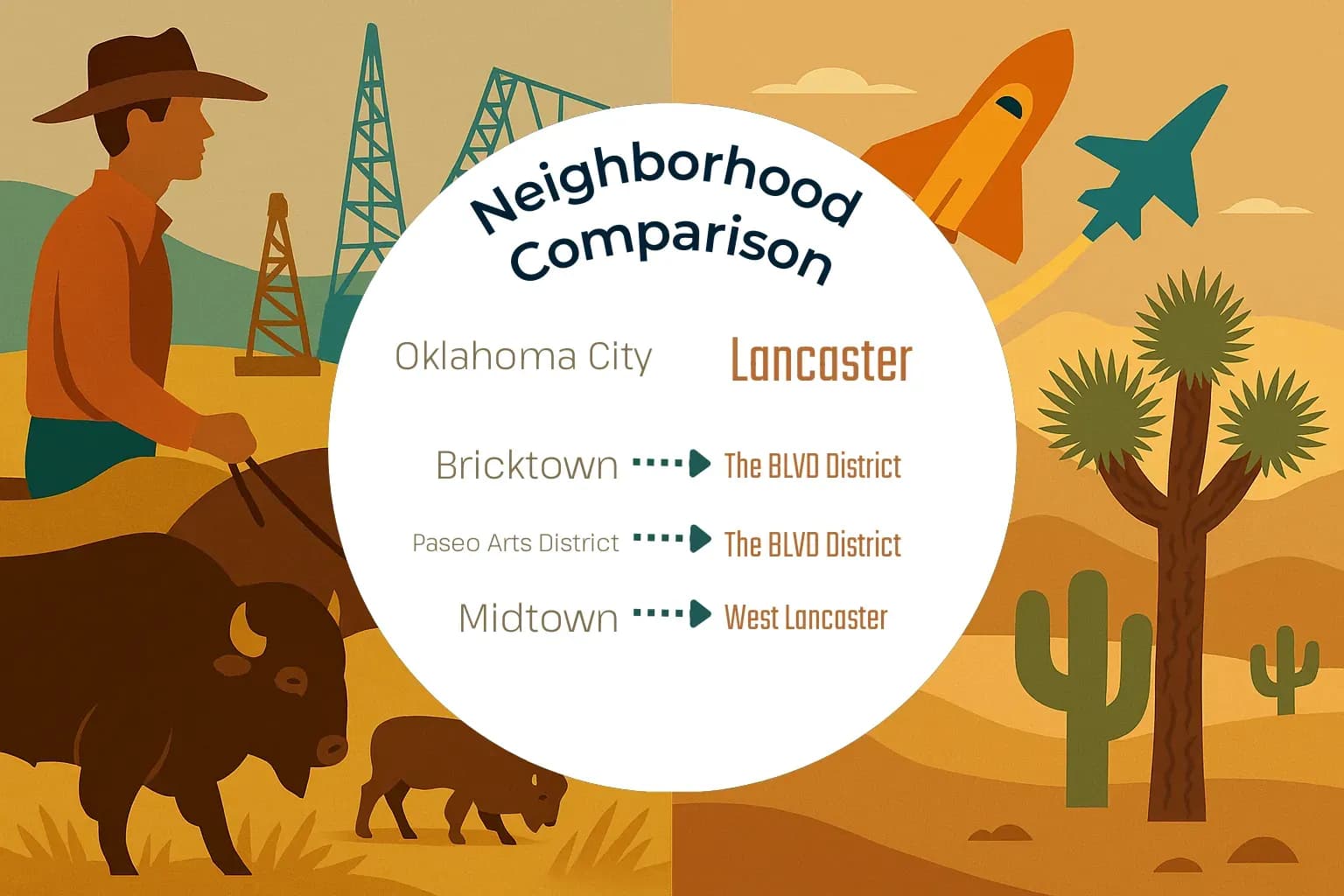 Oklahoma City vs Lancaster Neighborhood Comparison