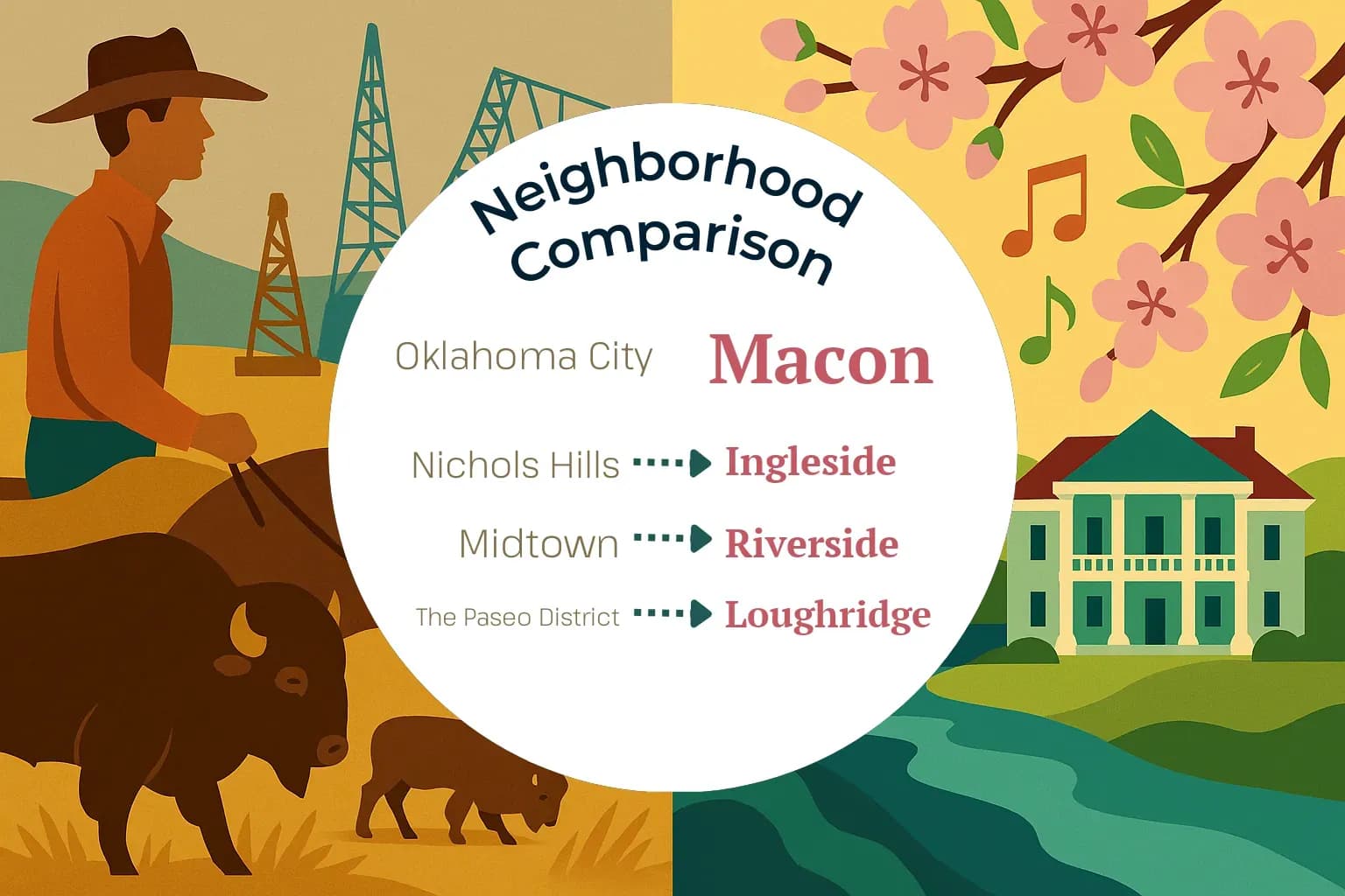 Oklahoma City vs Macon Neighborhood Comparison