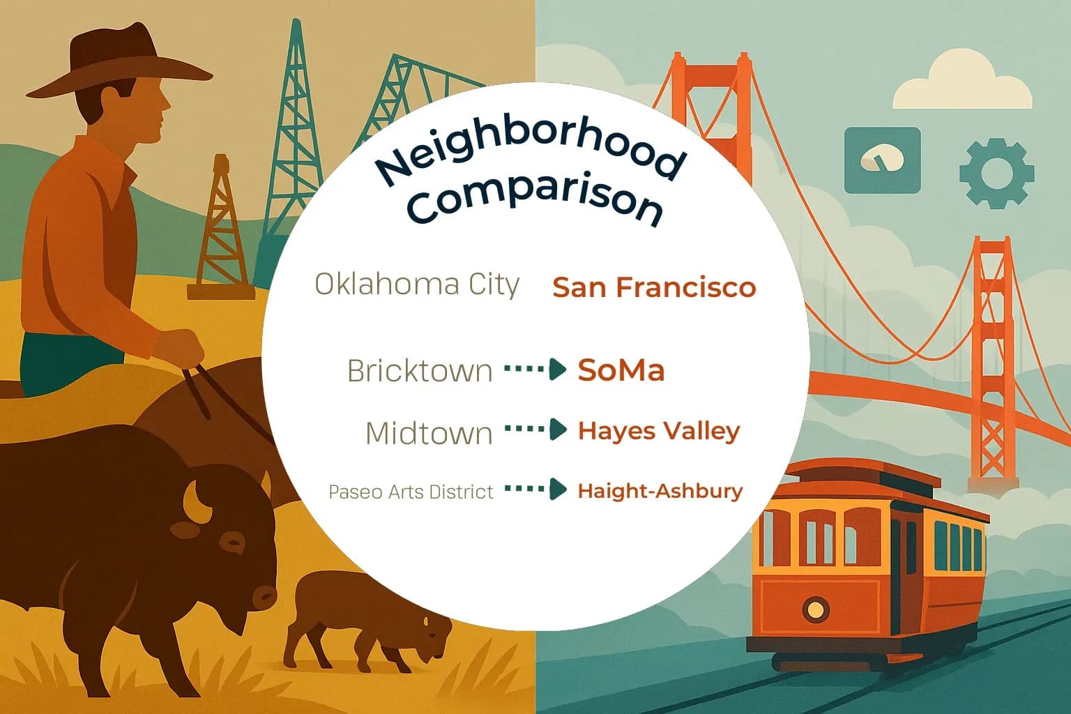 Oklahoma City vs San Francisco Neighborhood Comparison
