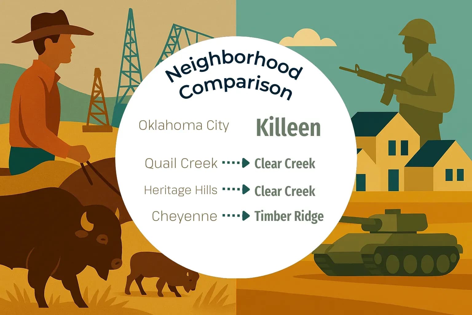 Oklahoma City vs Killeen Neighborhood Comparison