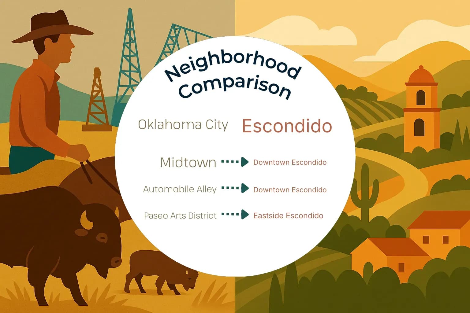 Oklahoma City vs Escondido Neighborhood Comparison