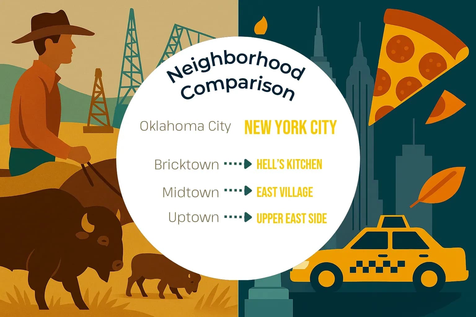 Oklahoma City vs New York City Neighborhood Comparison