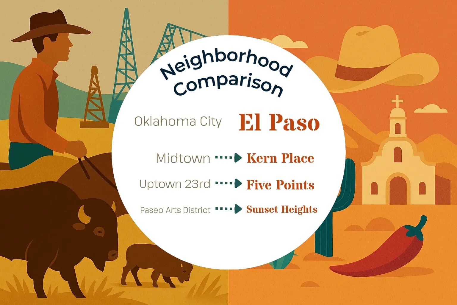 Oklahoma City vs El Paso Neighborhood Comparison