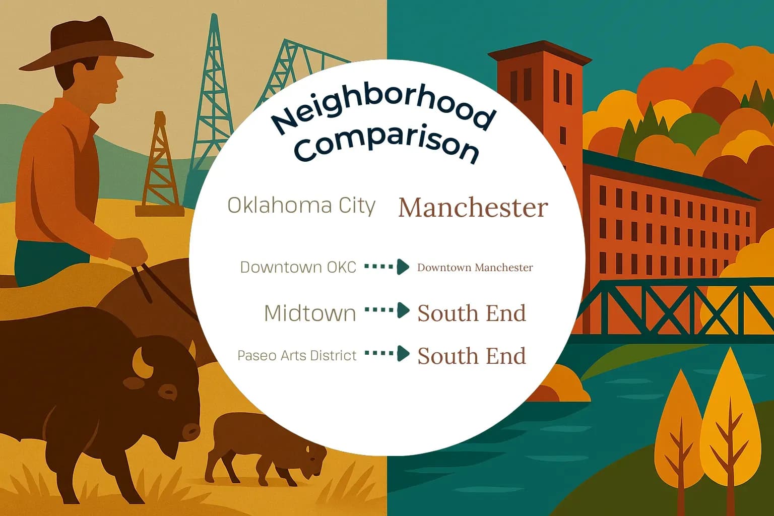 Oklahoma City vs Manchester Neighborhood Comparison