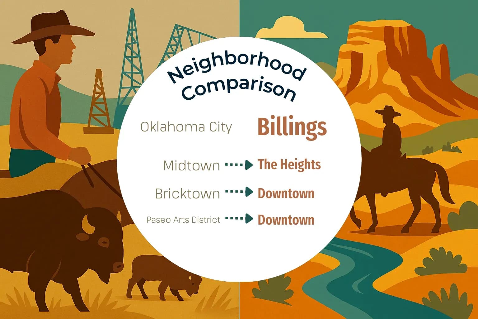 Oklahoma City vs Billings Neighborhood Comparison