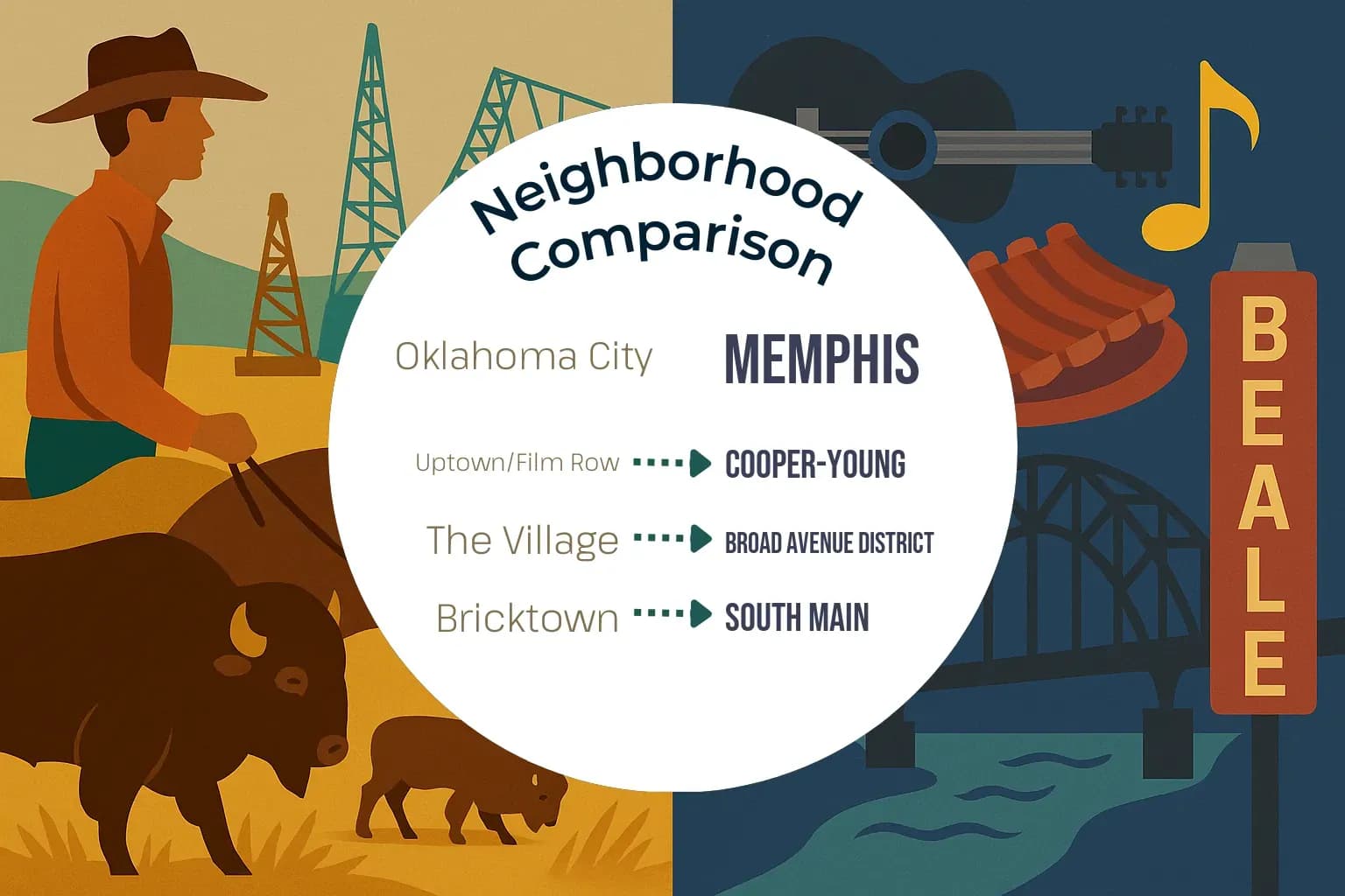 Oklahoma City vs Memphis Neighborhood Comparison