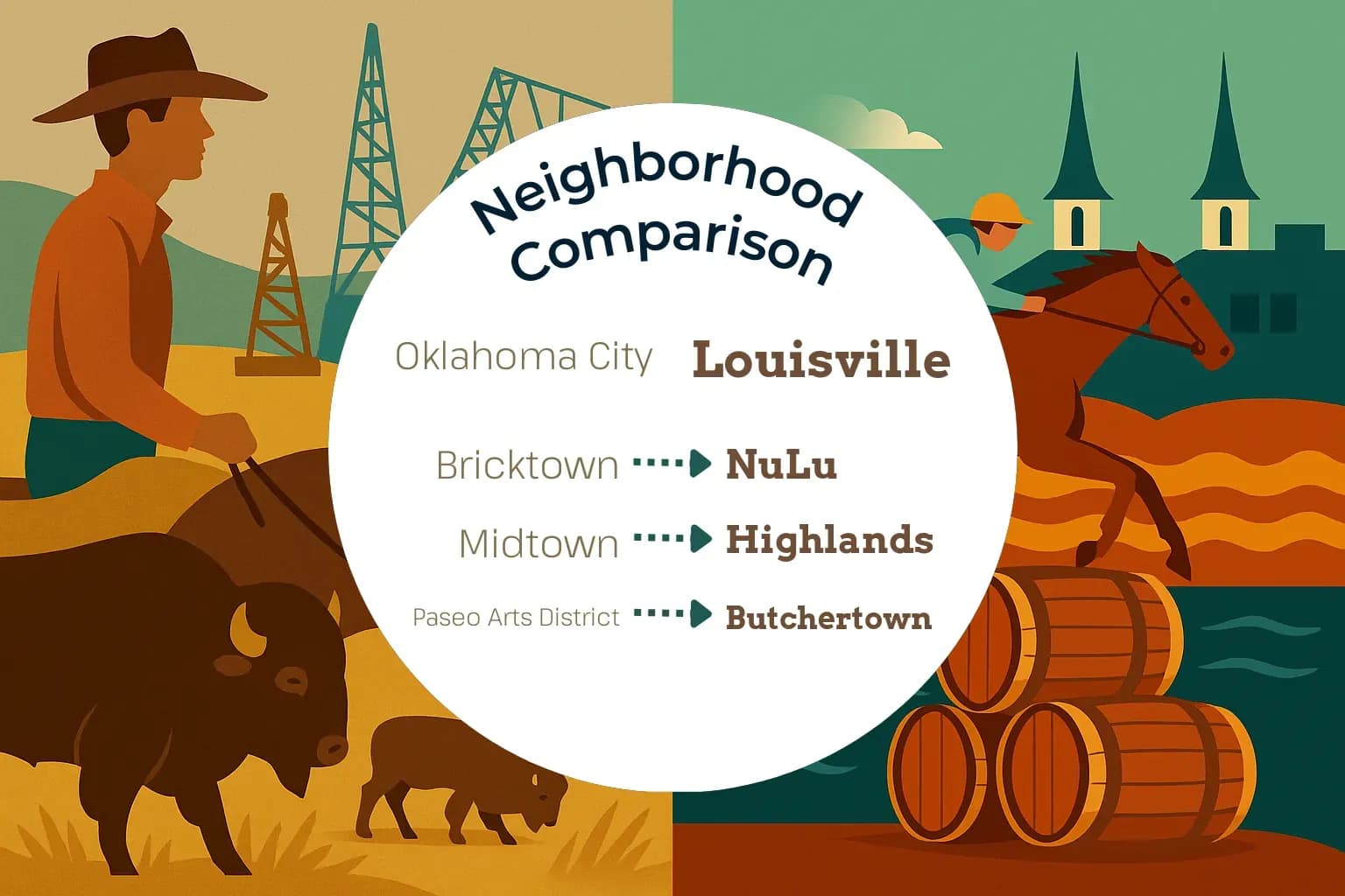 Oklahoma City vs Louisville Neighborhood Comparison