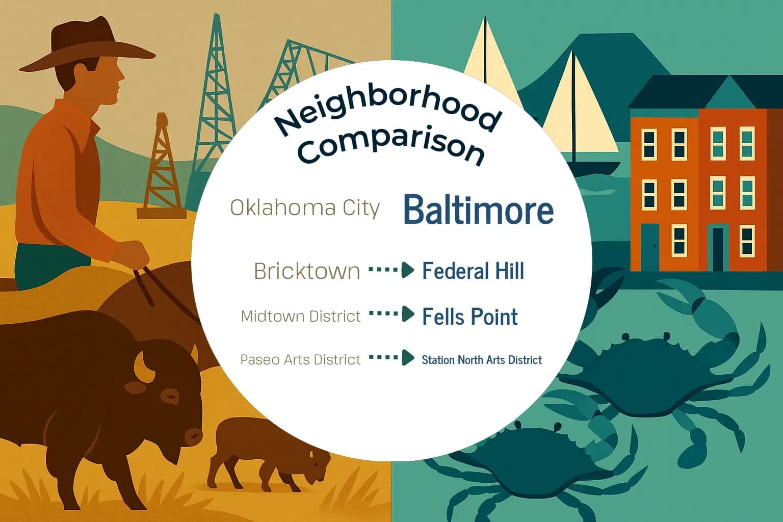 Oklahoma City vs Baltimore Neighborhood Comparison