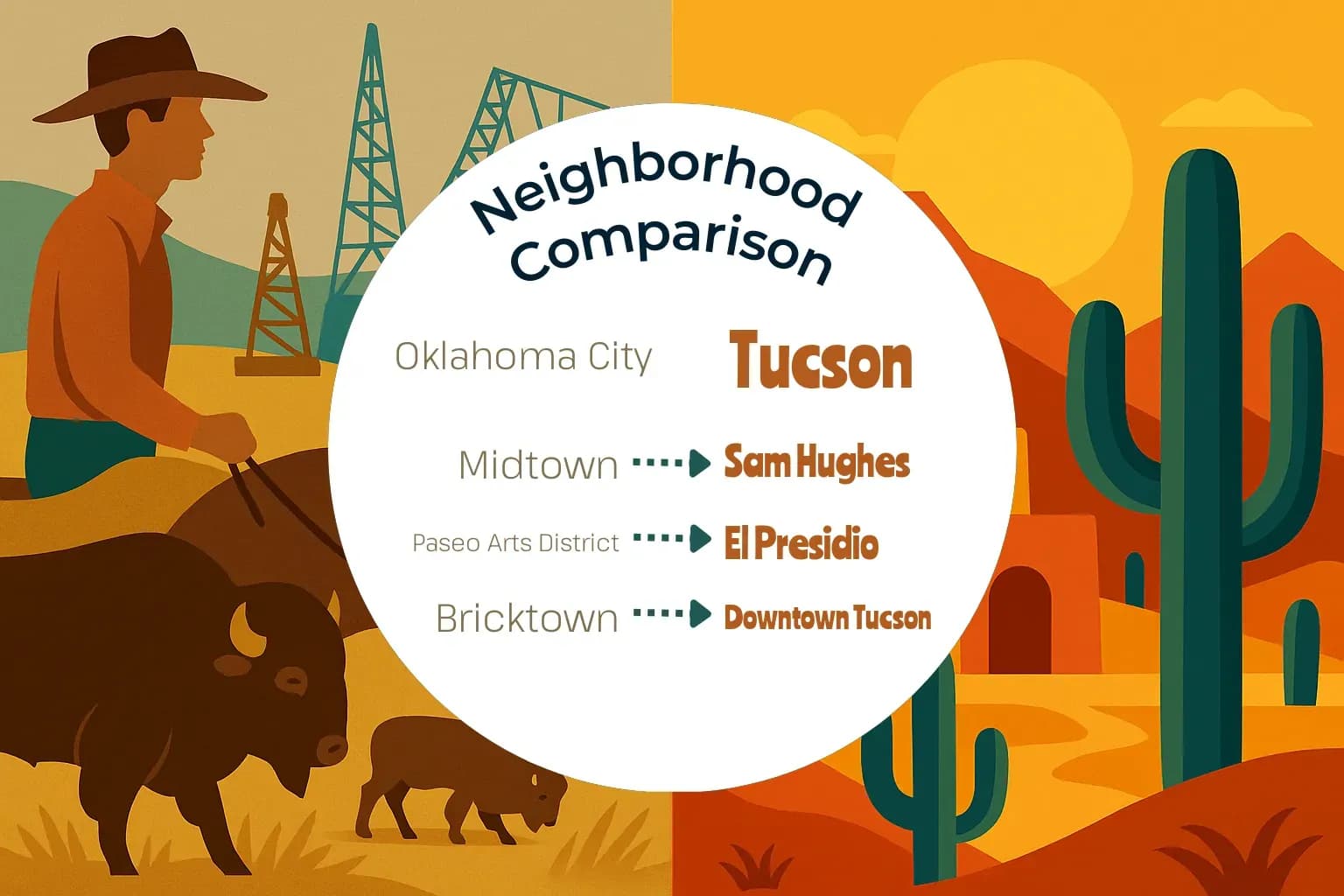 Oklahoma City vs Tucson Neighborhood Comparison