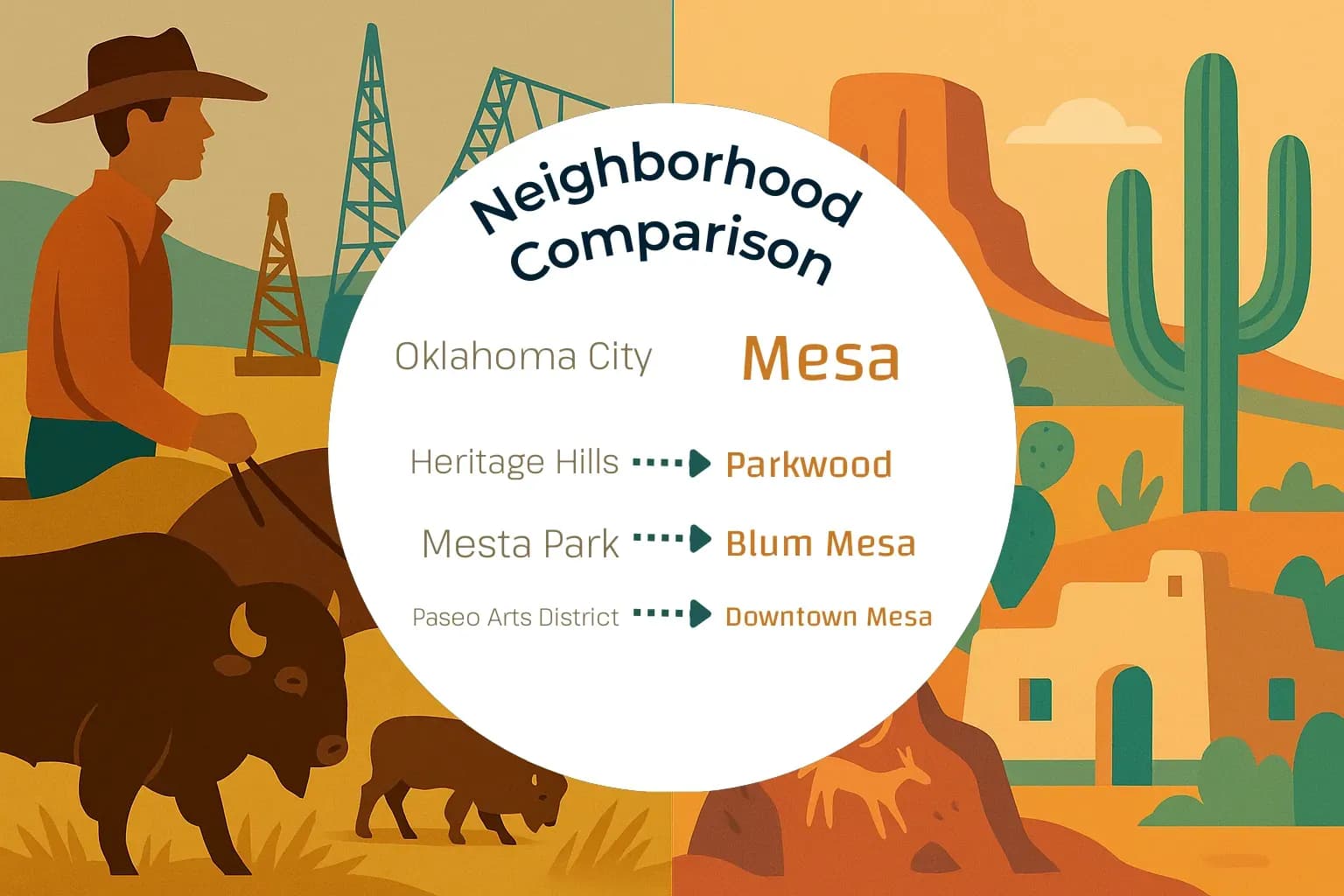 Oklahoma City vs Mesa Neighborhood Comparison
