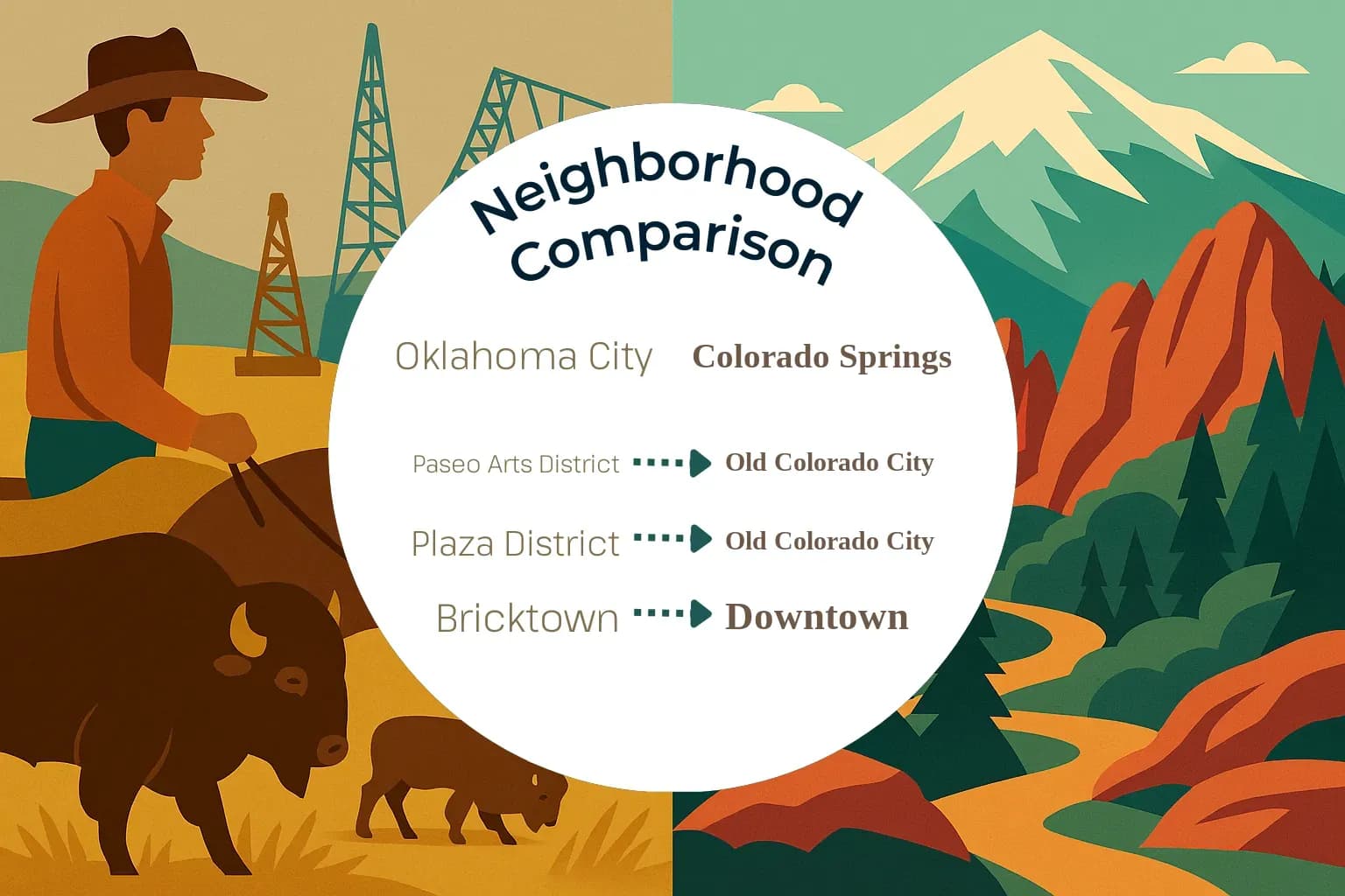Oklahoma City vs Colorado Springs Neighborhood Comparison