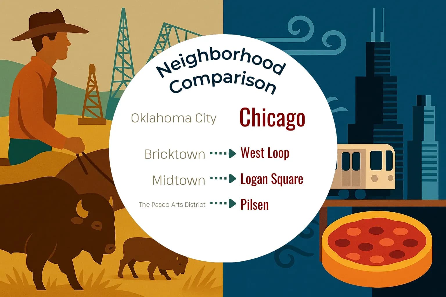 Oklahoma City vs Chicago Neighborhood Comparison