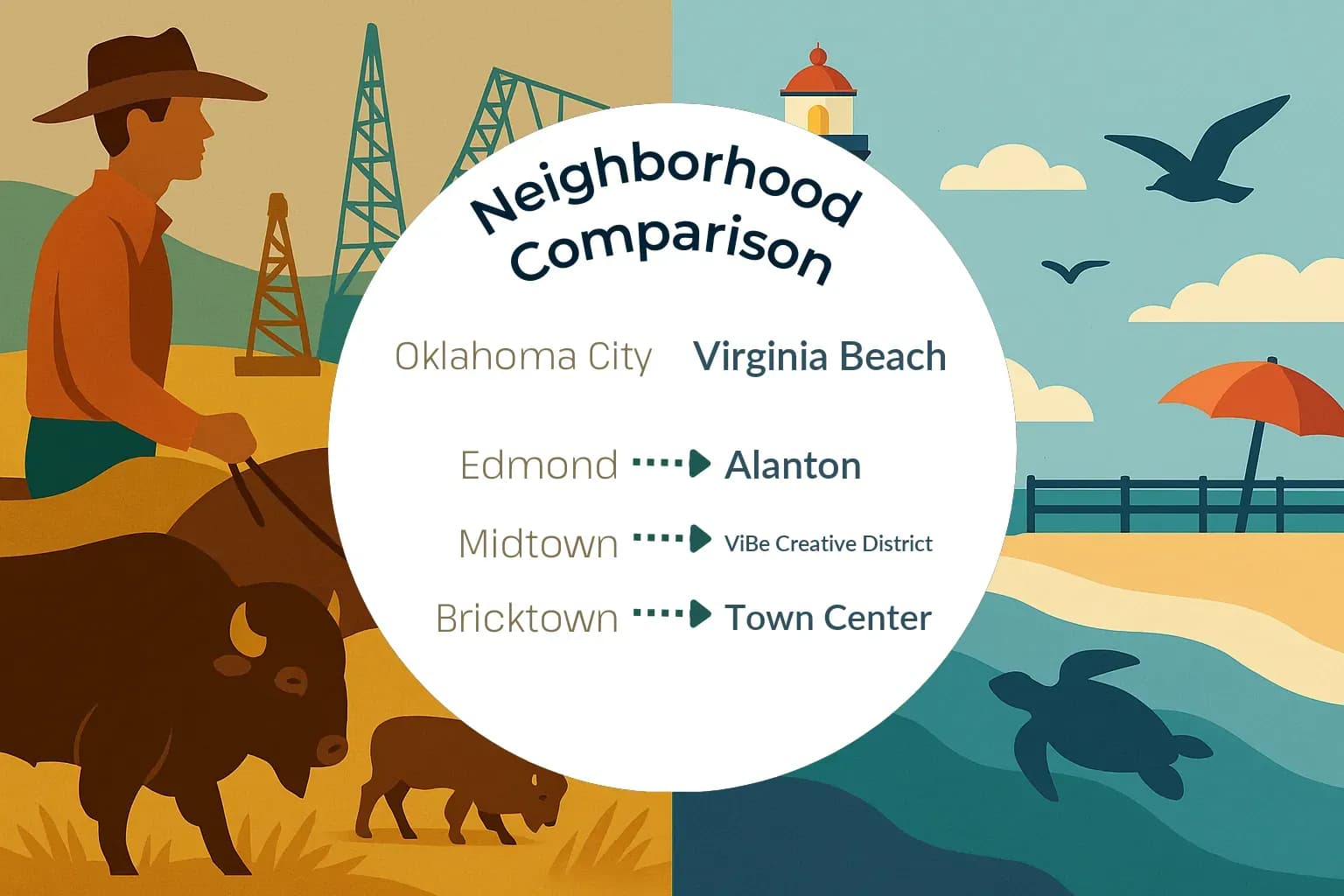 Oklahoma City vs Virginia Beach Neighborhood Comparison