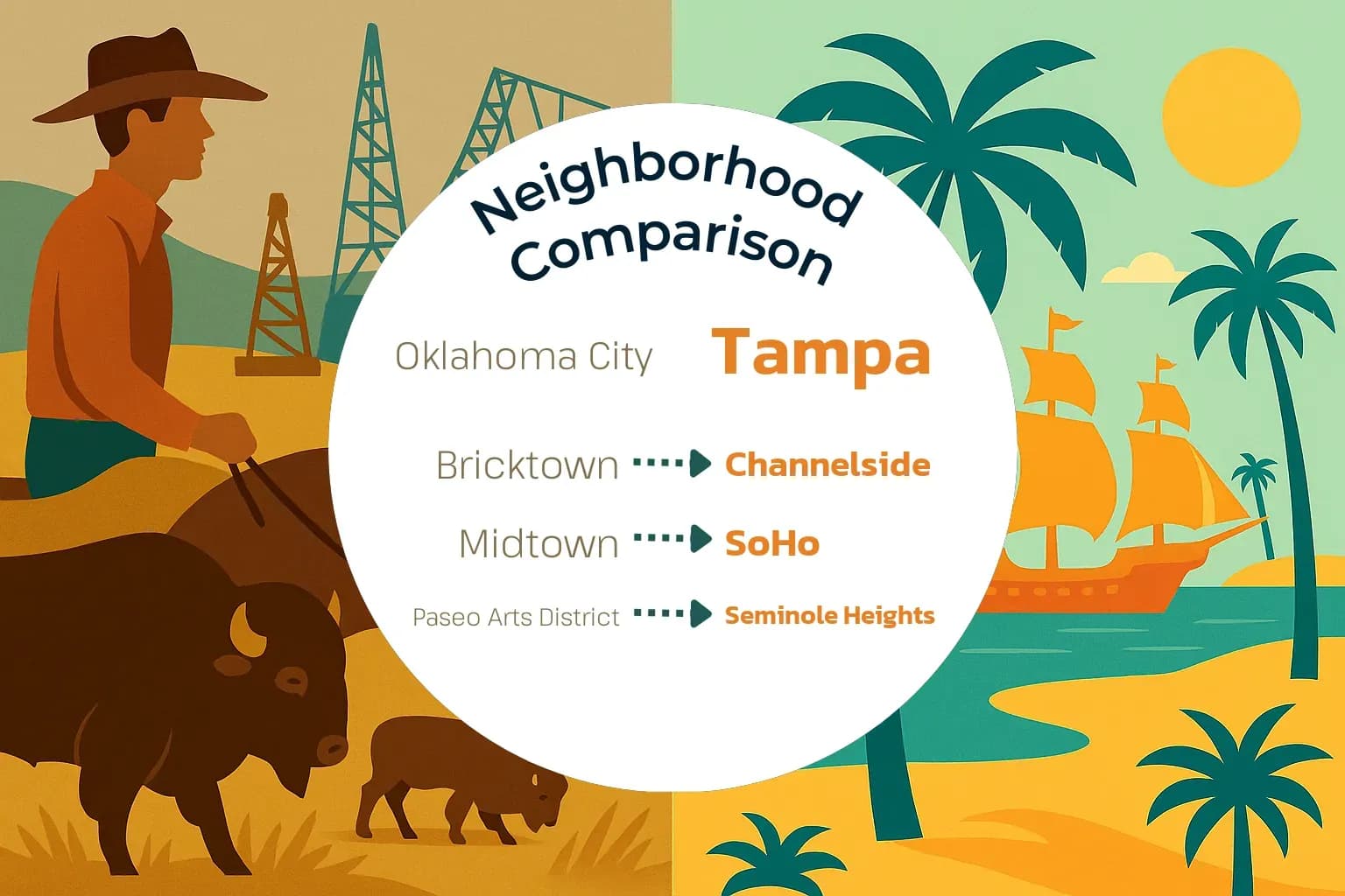 Oklahoma City vs Tampa Neighborhood Comparison
