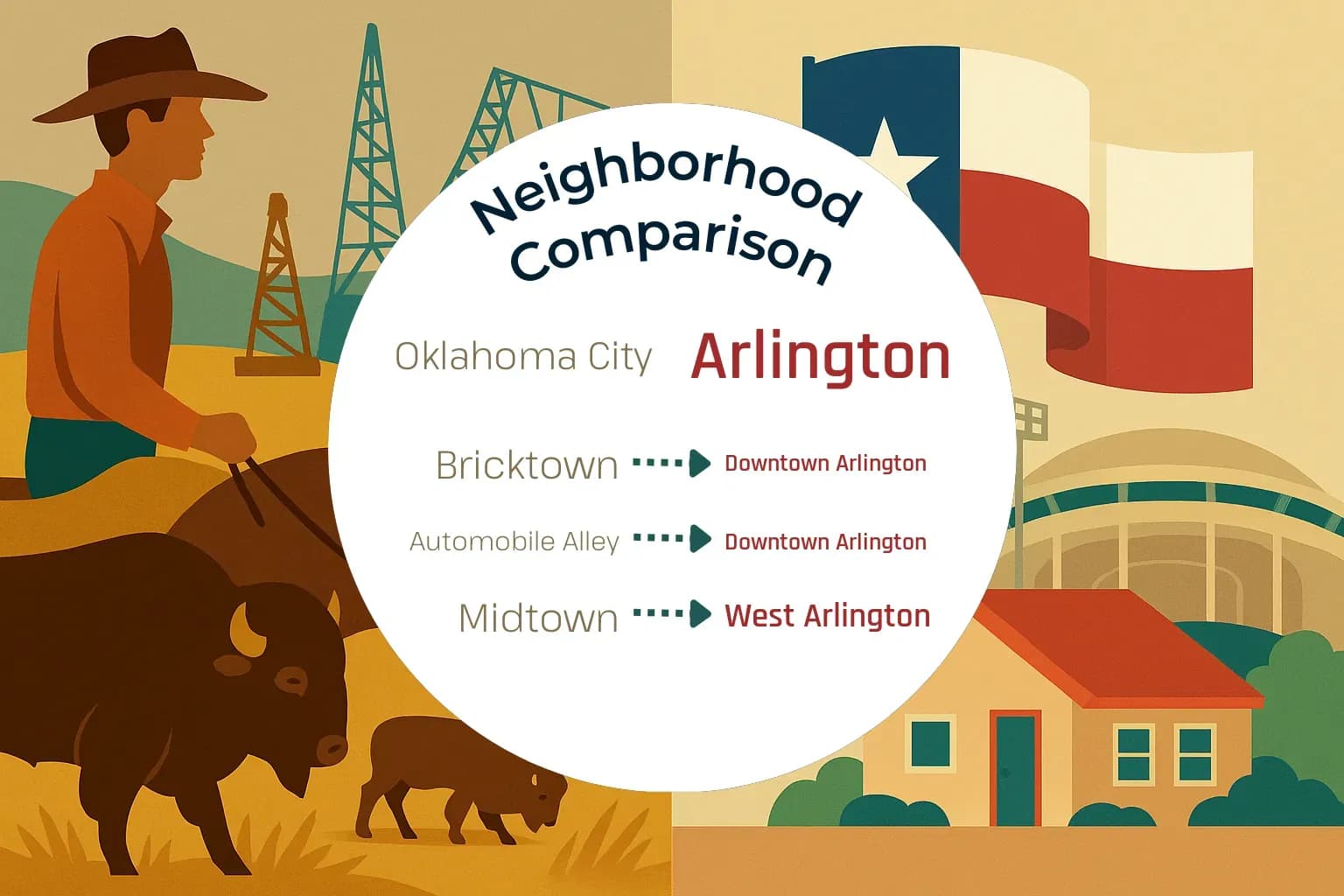 Oklahoma City vs Arlington Neighborhood Comparison