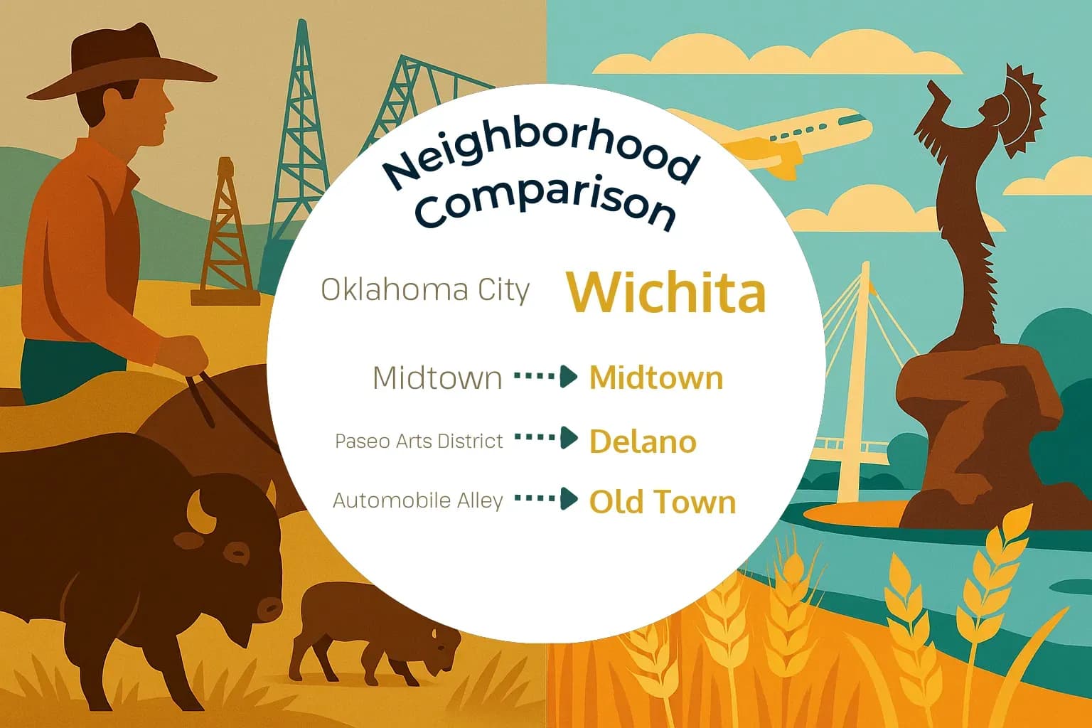 Oklahoma City vs Wichita Neighborhood Comparison