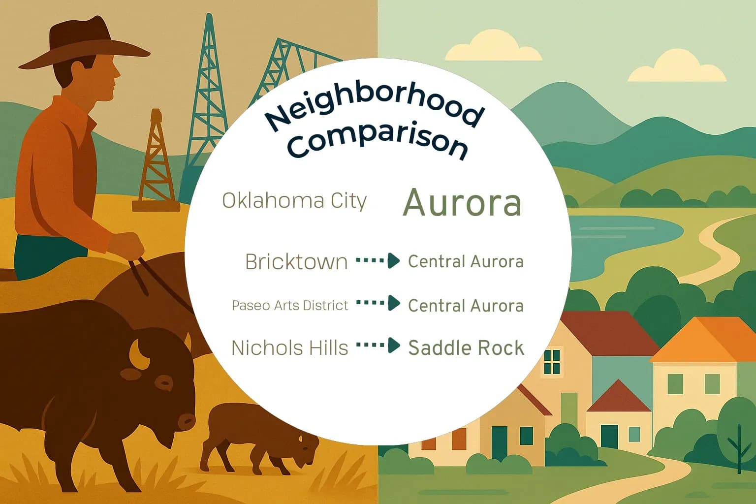 Oklahoma City vs Aurora Neighborhood Comparison
