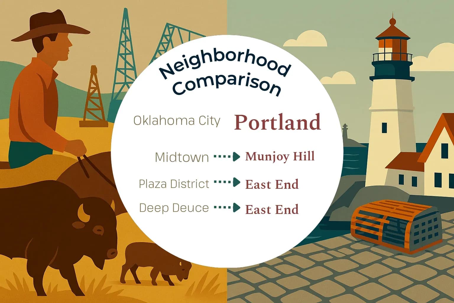 Oklahoma City vs Portland Neighborhood Comparison