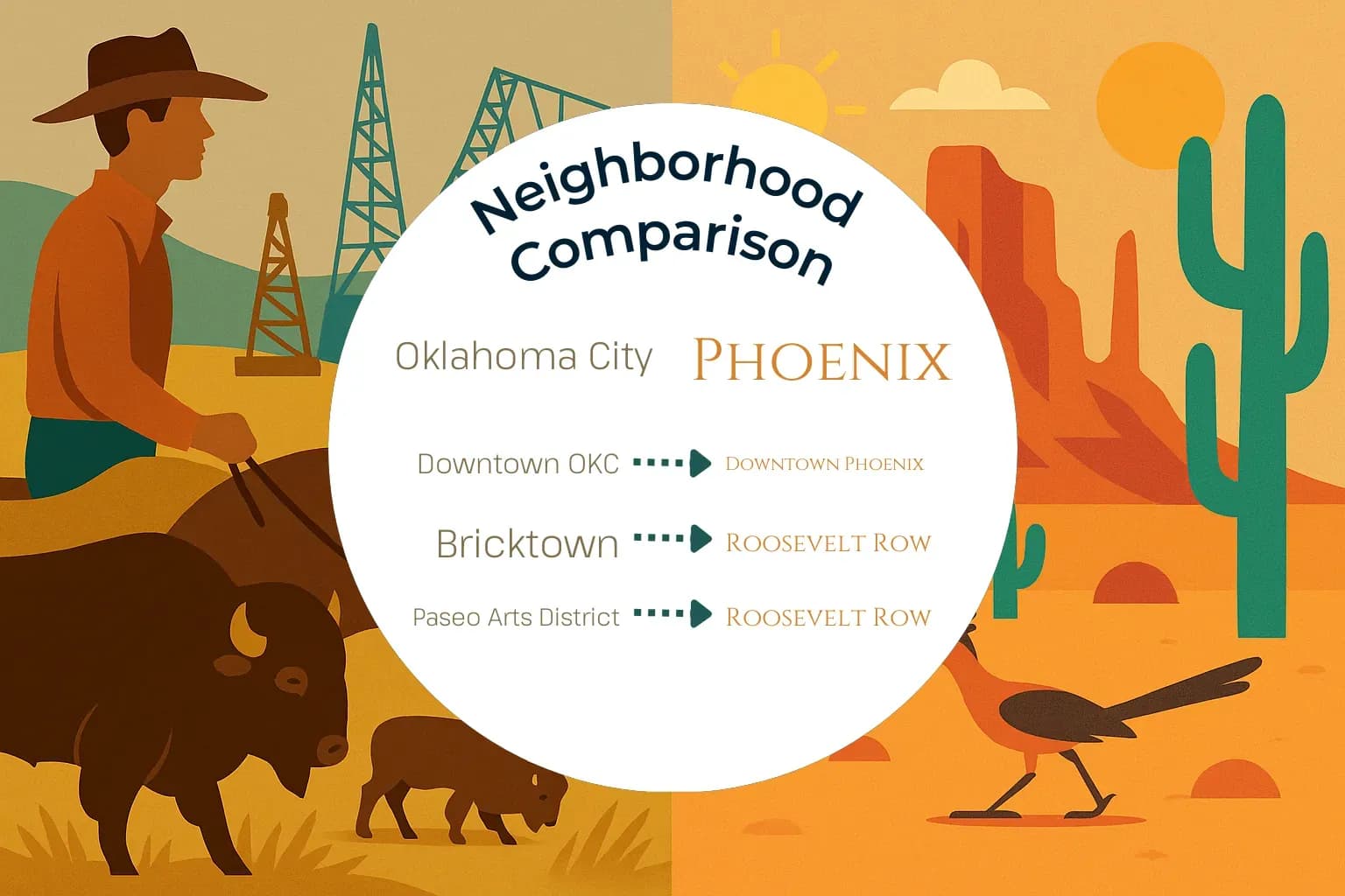 Oklahoma City vs Phoenix Neighborhood Comparison