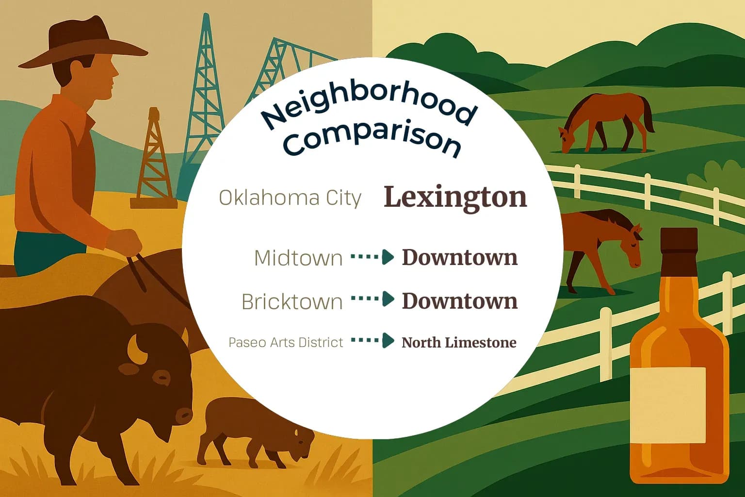 Oklahoma City vs Lexington Neighborhood Comparison