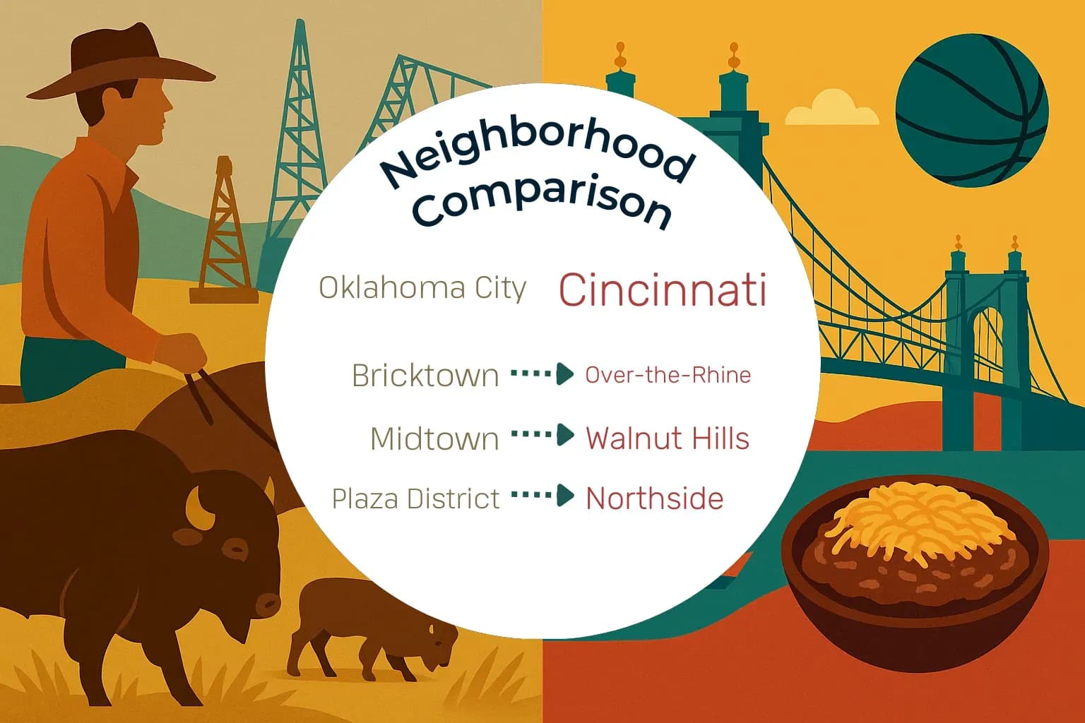 Oklahoma City vs Cincinnati Neighborhood Comparison