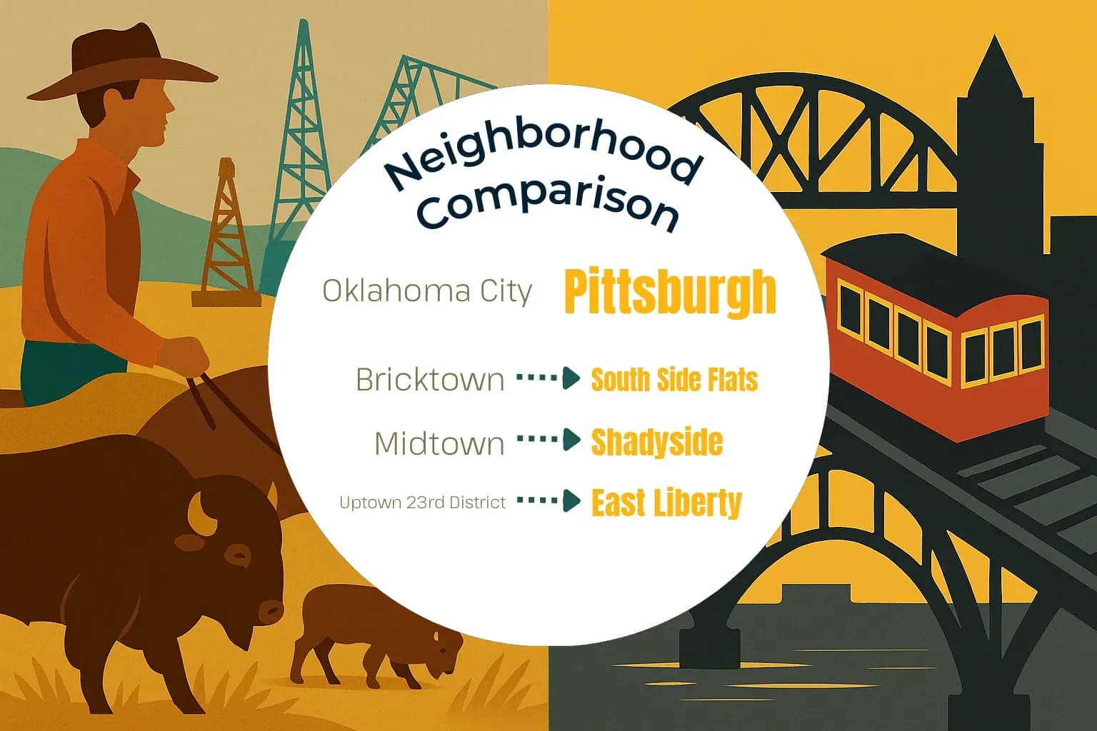 Oklahoma City vs Pittsburgh Neighborhood Comparison