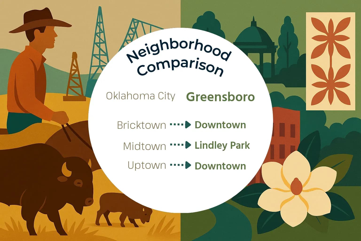 Oklahoma City vs Greensboro Neighborhood Comparison