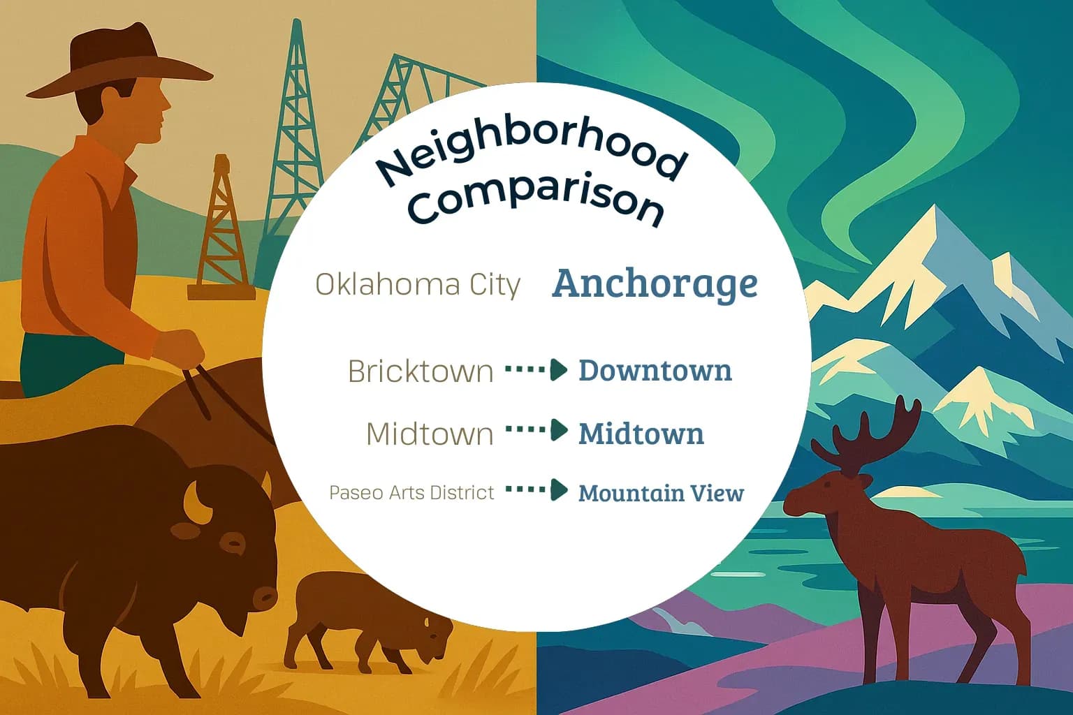Oklahoma City vs Anchorage Neighborhood Comparison