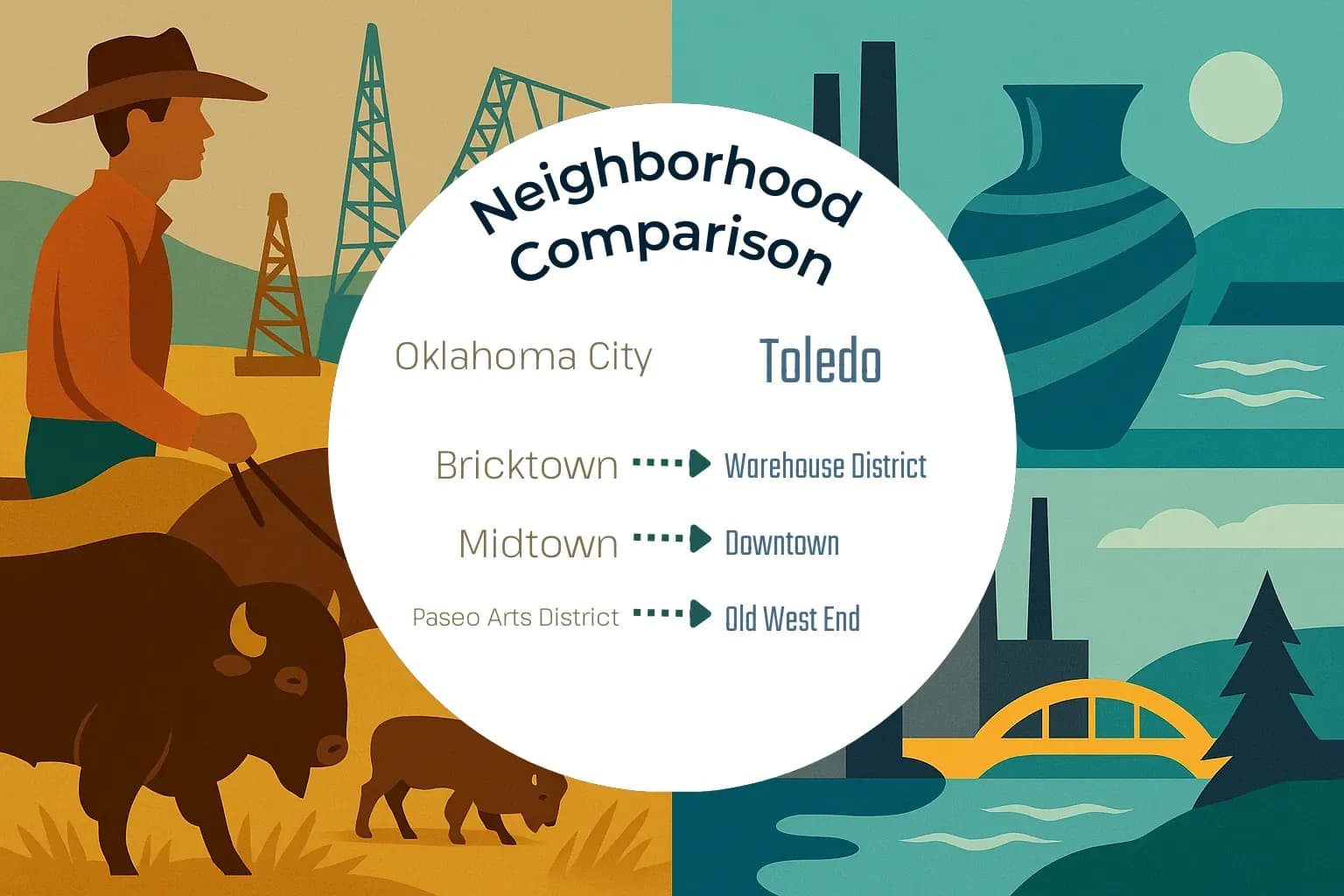 Oklahoma City vs Toledo Neighborhood Comparison