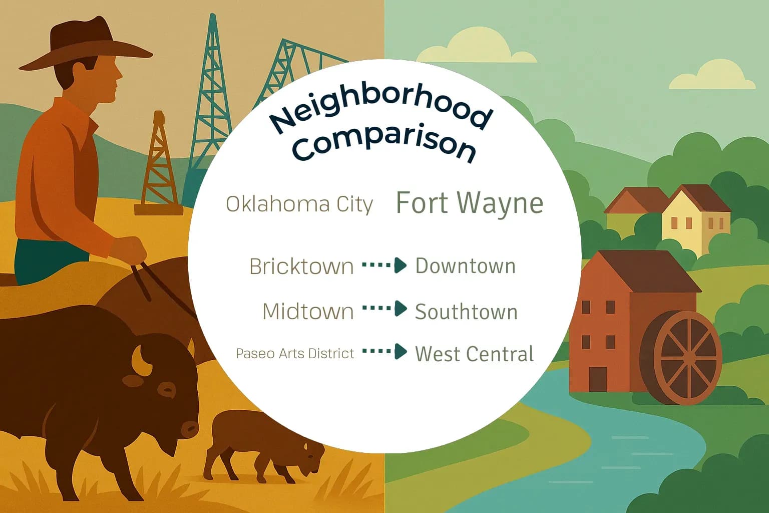 Oklahoma City vs Fort Wayne Neighborhood Comparison