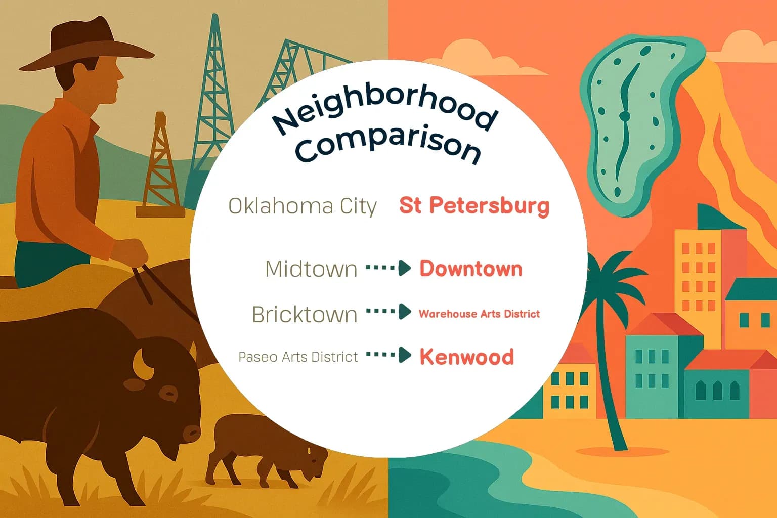 Oklahoma City vs St. Petersburg Neighborhood Comparison