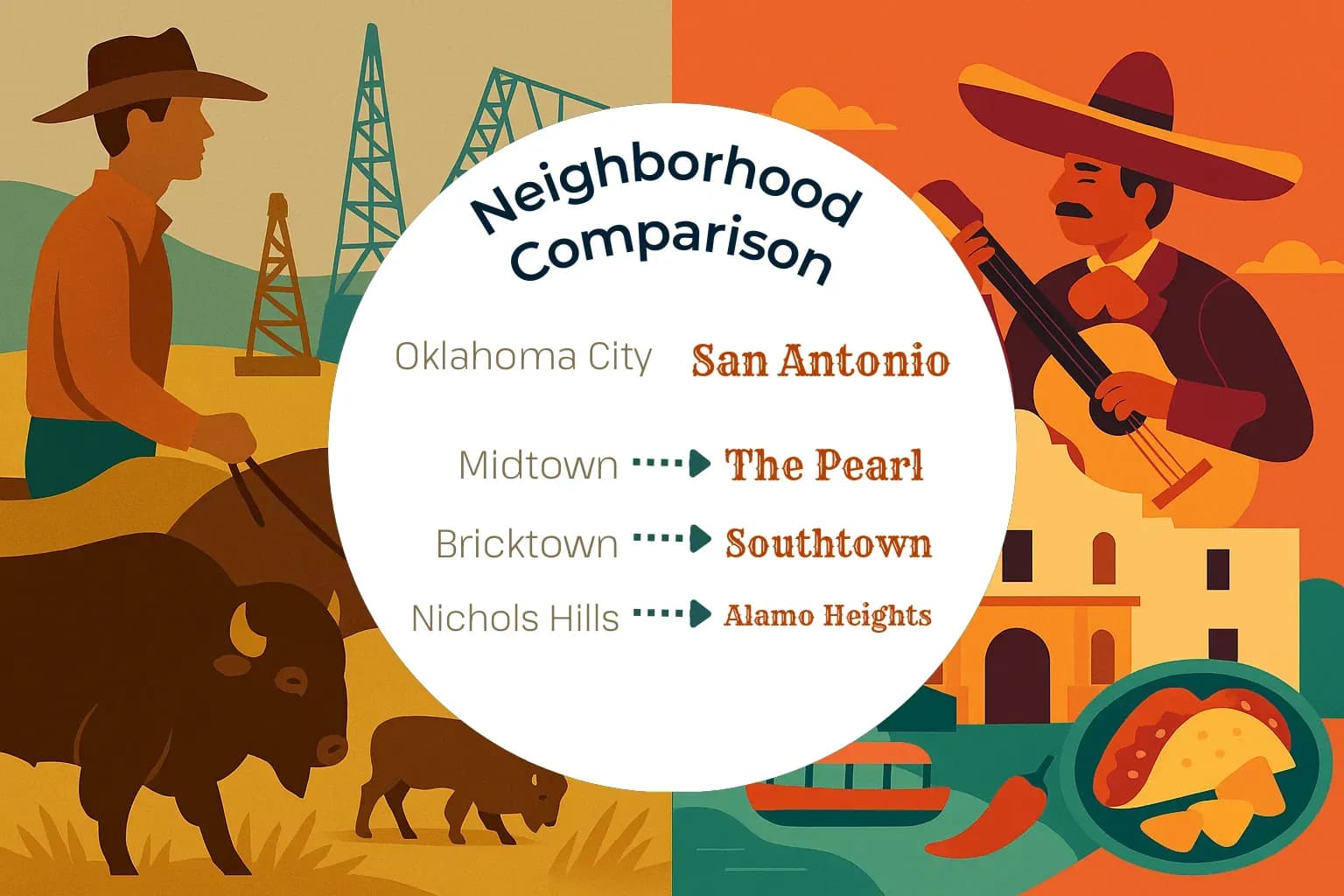 Oklahoma City vs San Antonio Neighborhood Comparison