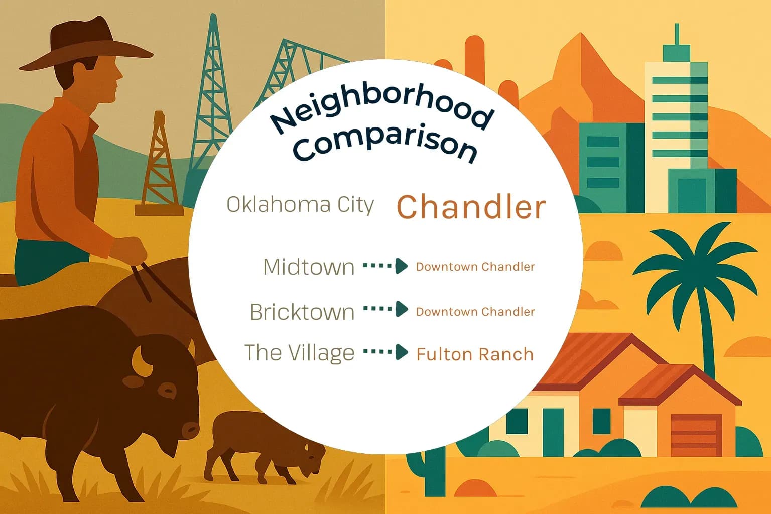 Oklahoma City vs Chandler Neighborhood Comparison