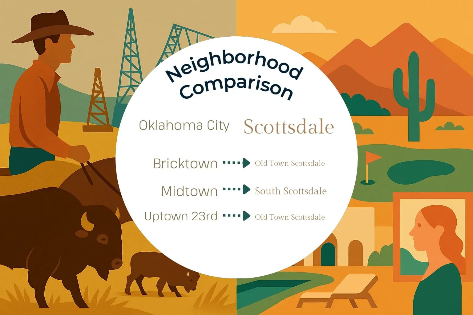 Oklahoma City vs Scottsdale Neighborhood Comparison