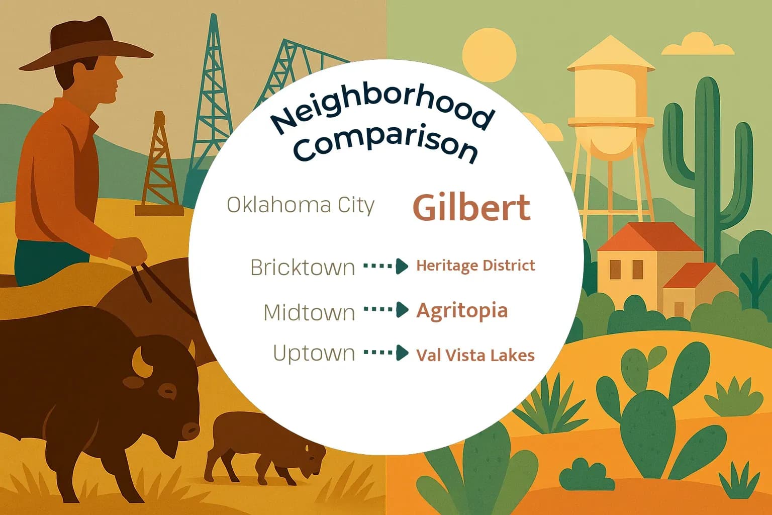 Oklahoma City vs Gilbert Neighborhood Comparison