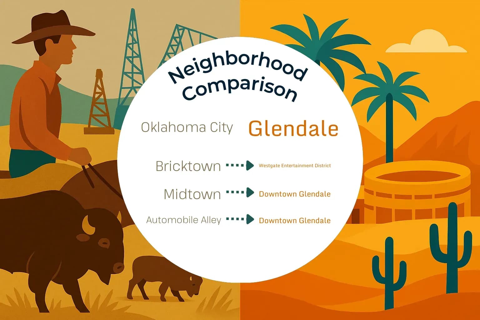 Oklahoma City vs Glendale Neighborhood Comparison
