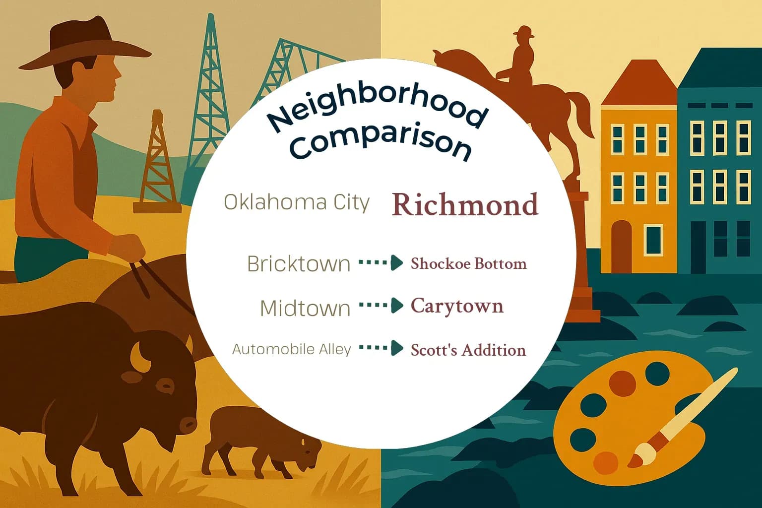 Oklahoma City vs Richmond Neighborhood Comparison