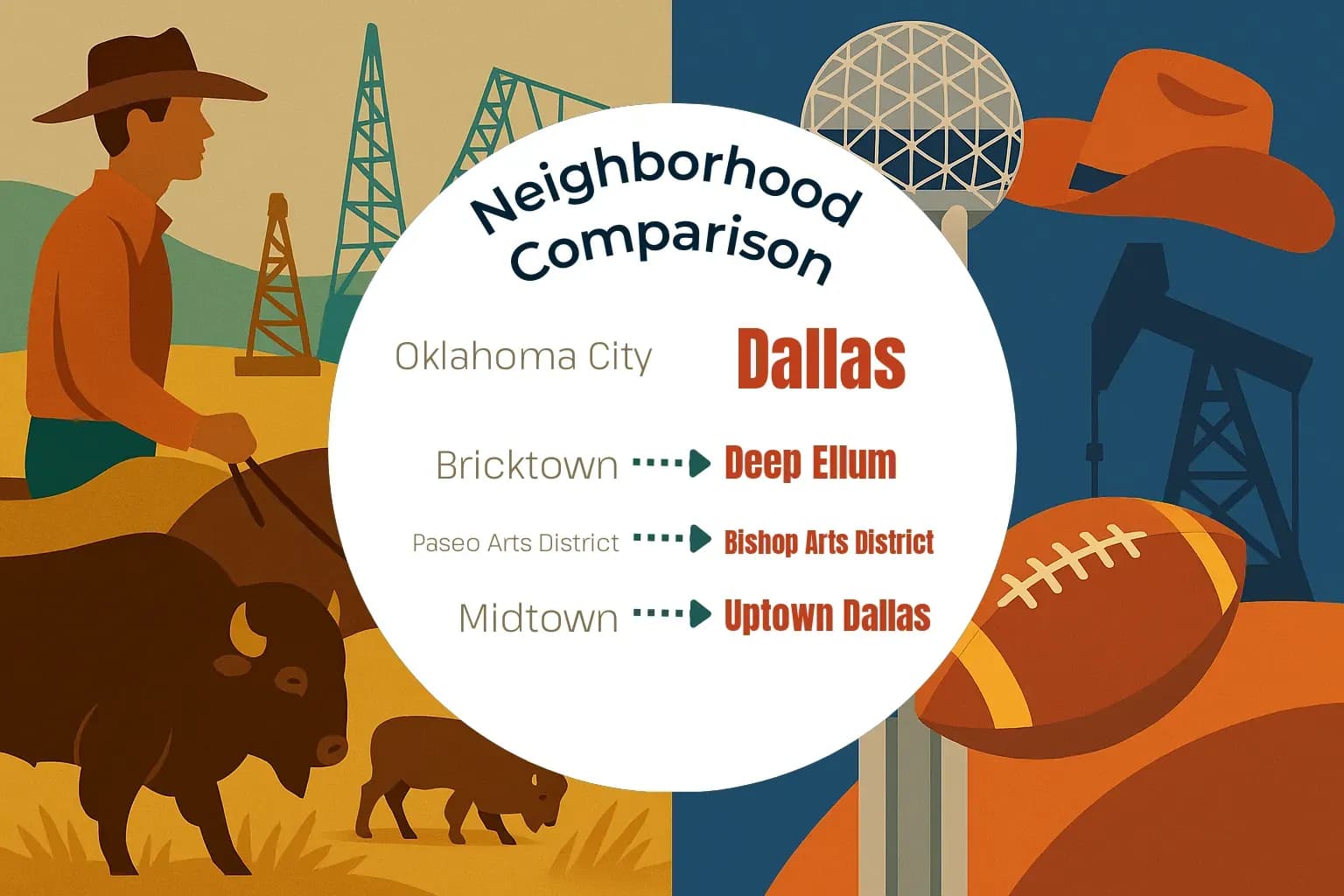 Oklahoma City vs Dallas Neighborhood Comparison