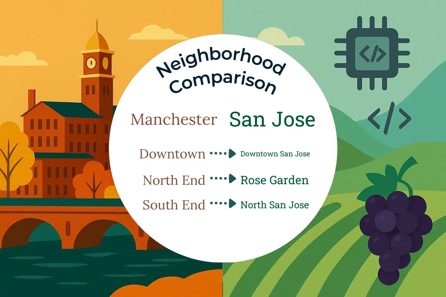 Manchester vs San Jose Neighborhood Comparison