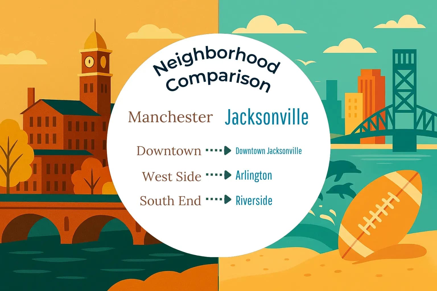 Manchester vs Jacksonville Neighborhood Comparison