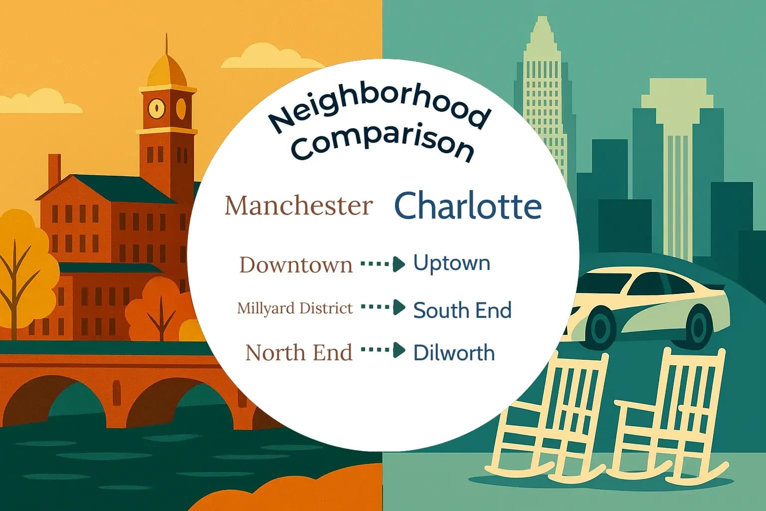 Manchester vs Charlotte Neighborhood Comparison