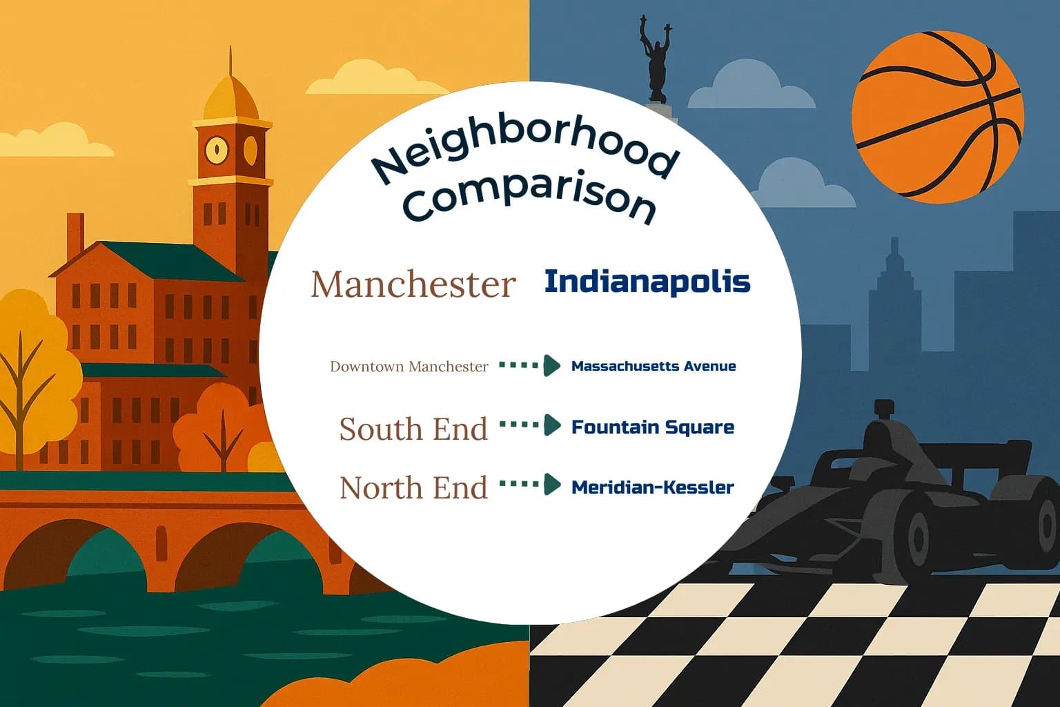 Manchester vs Indianapolis Neighborhood Comparison