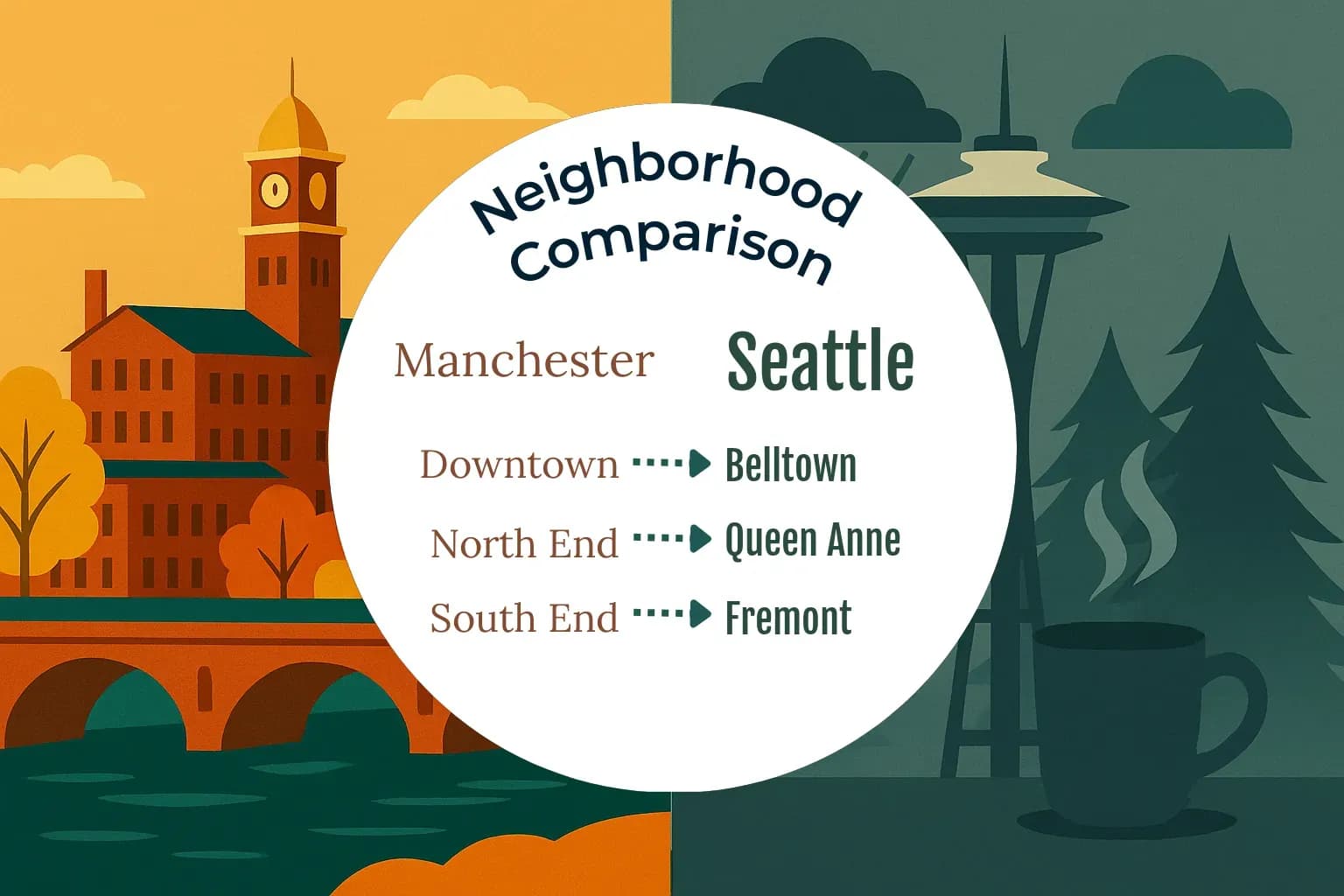 Manchester vs Seattle Neighborhood Comparison
